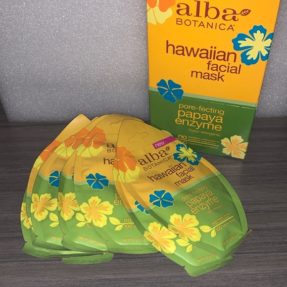 Alba Botanical New In Box Hawaiian Face Mask Pore-Fecting Papaya Enzyme (8 pack) - Picture 3 of 3